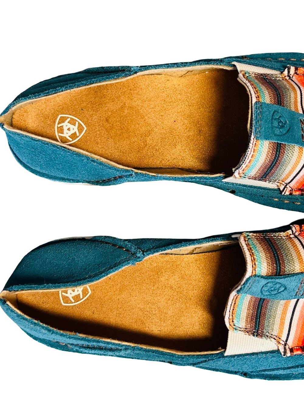 Ariat Women’s Sz 9 NWOT Teal Flats Suede Serape Cruiser 10044530 Slip On - Picture 7 of 11